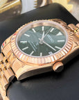 Seiko Palm Green Rose Gold Datejust | 36mm or 39mm | Fluted Bezel | Jubilee | Date | NH35 | Seiko Mod | Watch Mod | Custom Watch