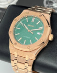 Seikoak Rose Gold Luxury Dress Watch | Green Dial | Seiko Mod | Watch Mod | Custom Watch | NH35 Automatic Movement | 42mm | Steel Sport