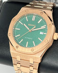 Seikoak Rose Gold Luxury Dress Watch | Green Dial | Seiko Mod | Watch Mod | Custom Watch | NH35 Automatic Movement | 42mm | Steel Sport