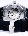 Seikoak 2023 - Modern Stainless Steel with Rugged Rubber Strap - Luxury Dress and Sport Watch | Black Waffle Dial | Seiko Mod | Custom