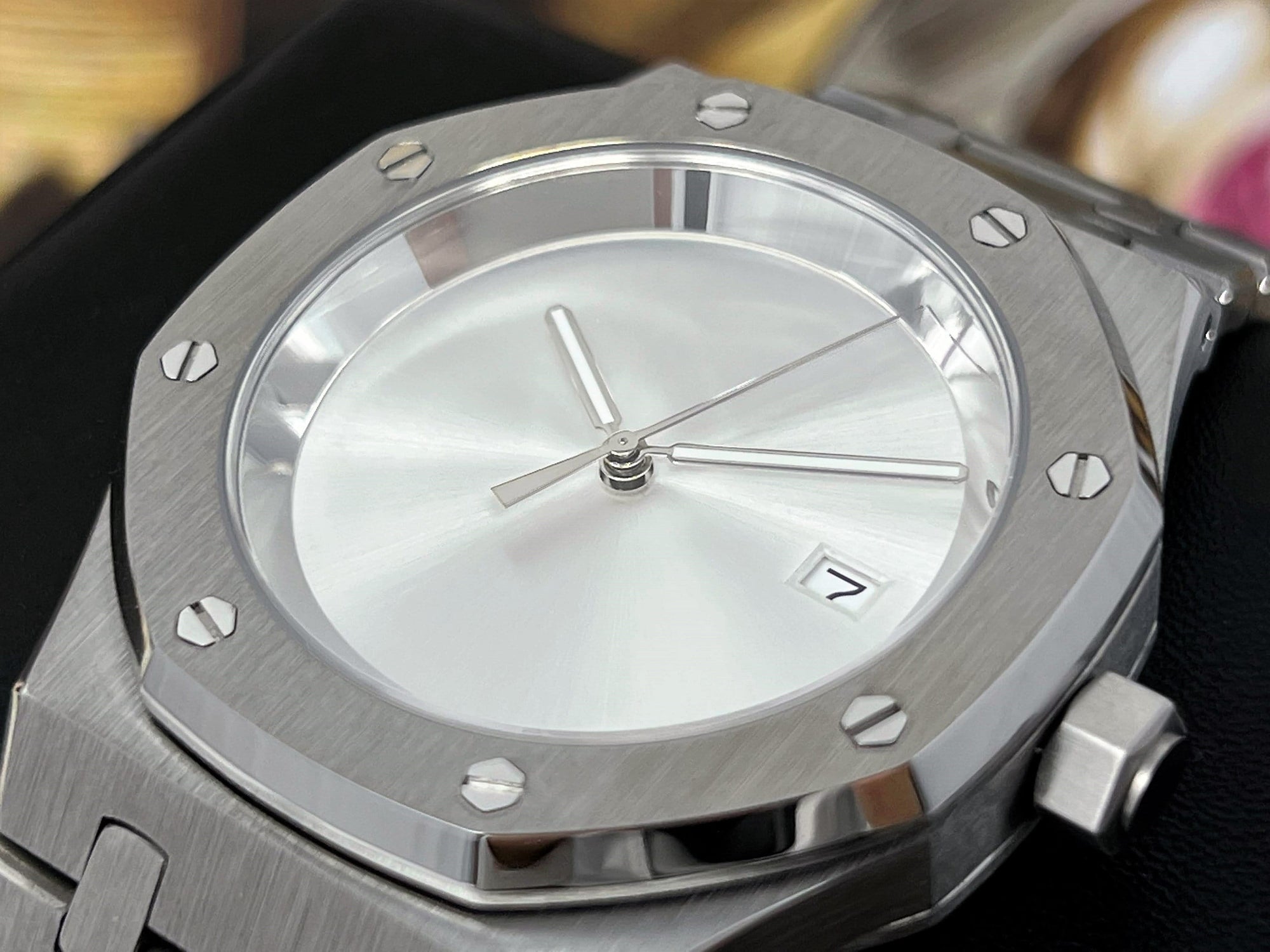 Seikoak Drake - Custom Luxury Wristwatch | 42mm | Royal | Oak | Waffle Dial | Premium Luxury | Men&#39;s Watch | Seiko Mod | Watch Mod | Ghost