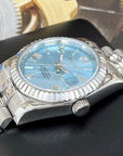 Seiko Rare Ice Blue Datejust 36mm 39mm | Fluted Bezel | Jubilee | NH35 | Seiko Watch Mod | Buckley Dial | DJ36 | Roman Numeral | Platinum