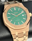 Seikoak Rose Gold Luxury Dress Watch | Green Dial | Seiko Mod | Watch Mod | Custom Watch | NH35 Automatic Movement | 42mm | Steel Sport