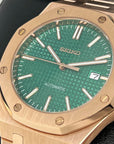 Seikoak Rose Gold Luxury Dress Watch | Green Dial | Seiko Mod | Watch Mod | Custom Watch | NH35 Automatic Movement | 42mm | Steel Sport