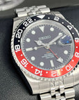 Seiko Coke New 4 Hand GMT 2023 - Black and Red - NH34 movement - 41mm - Dual Two Timezone - Automatic Custom Watch - NH35 NH36 - Watch Mod