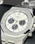 Seikoak Luxury Chronograph | Panda Dial on Stainless Steel | Sport Watch 42mm | Royal | Oak | Waffle Dial | VK63 Wristwatch | Men's Watch