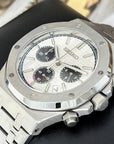 Seikoak Luxury Chronograph | Panda Dial on Stainless Steel | Sport Watch 42mm | Royal | Oak | Waffle Dial | VK63 Wristwatch | Men's Watch