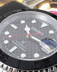 Seiko Carbon Fiber Yachtmaster with Red Second Hand - Modern Stainless Steel Sport Watch - Ready to Ship!