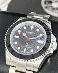 Seiko Carbon Fiber Yachtmaster with Red Second Hand - Modern Stainless Steel Sport Watch - Ready to Ship!
