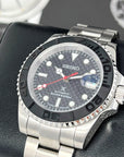 Seiko Carbon Fiber Yachtmaster with Red Second Hand - Modern Stainless Steel Sport Watch - Ready to Ship!