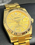 Seiko Palm Gold on Gold Datejust | 36mm | Fluted Bezel | Jubilee | Date | NH35 | Seiko Mod | Watch Mod | Custom Watch