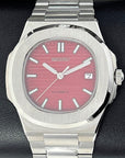 Seikonaut NEW 2023 Red Edition Stainless Steel | Modern Automatic Dress Sport Watch Sapphire Crystal | Seiko Mod | Watch Mod | Custom Watch