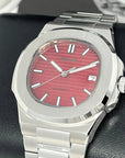 Seikonaut NEW 2023 Red Edition Stainless Steel | Modern Automatic Dress Sport Watch Sapphire Crystal | Seiko Mod | Watch Mod | Custom Watch