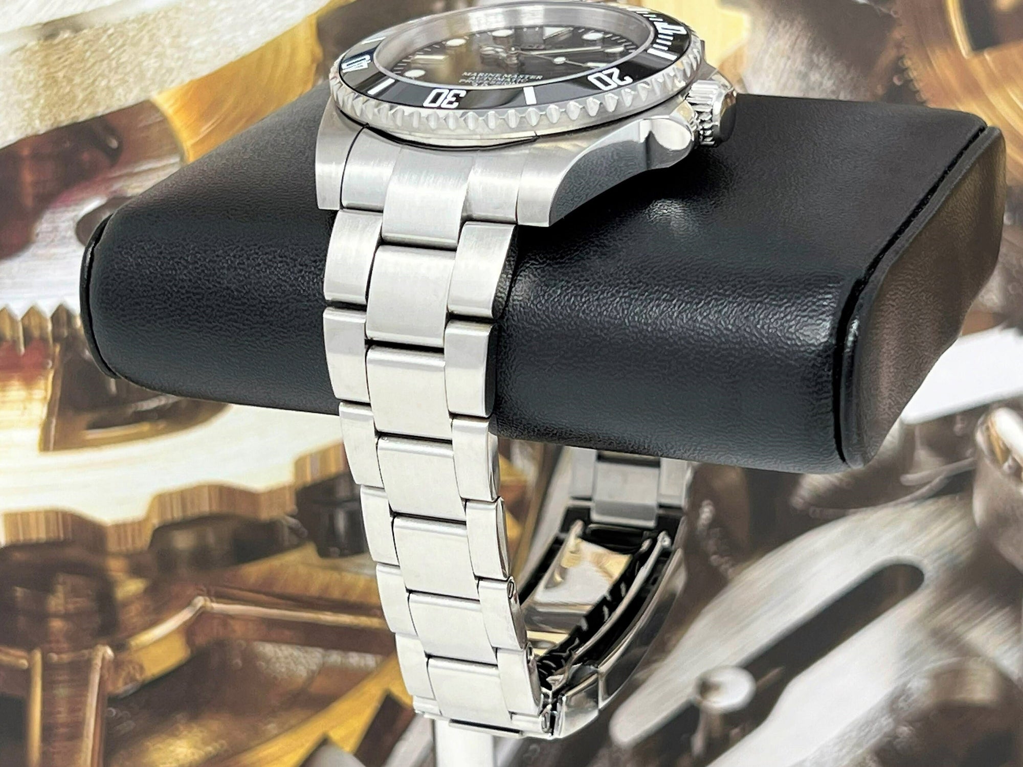 Seiko Submariner No Date Black | Stainless Steel | Sapphire Crystal | Oyster Steel Bracelet | Ceramic Bezel Seiko Mod | Watch Mod | Sub NH35