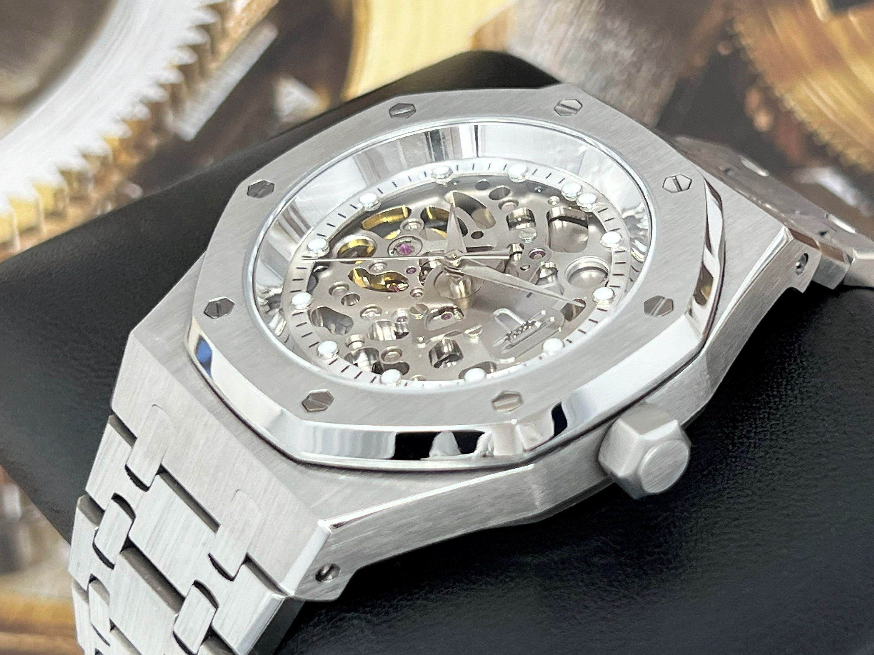 Seikoak Skeleton Modern Stainless Steel Luxury Watch Ghost Mod Watches by Andrew