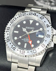 Seiko Explorer II - NEW 4 Hand GMT 2022 - NH34 - Black Dial - 41mm - Stainless Steel - Automatic Watch - Custom Build - Ready to Ship!
