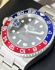 Seiko Pepsi Full GMT - Left Hand | Blue and Red | NH34 movement | 41mm | Timezone | Automatic Custom Watch | Watch Mod | Destro | South Paw