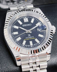 Seiko Luxury Black Datejust 39mm | Fluted Bezel | Jubilee | Date | NH35 | Seiko Mod | Watch Mod | Custom Watch | Prospex | DJ39 | Automatic