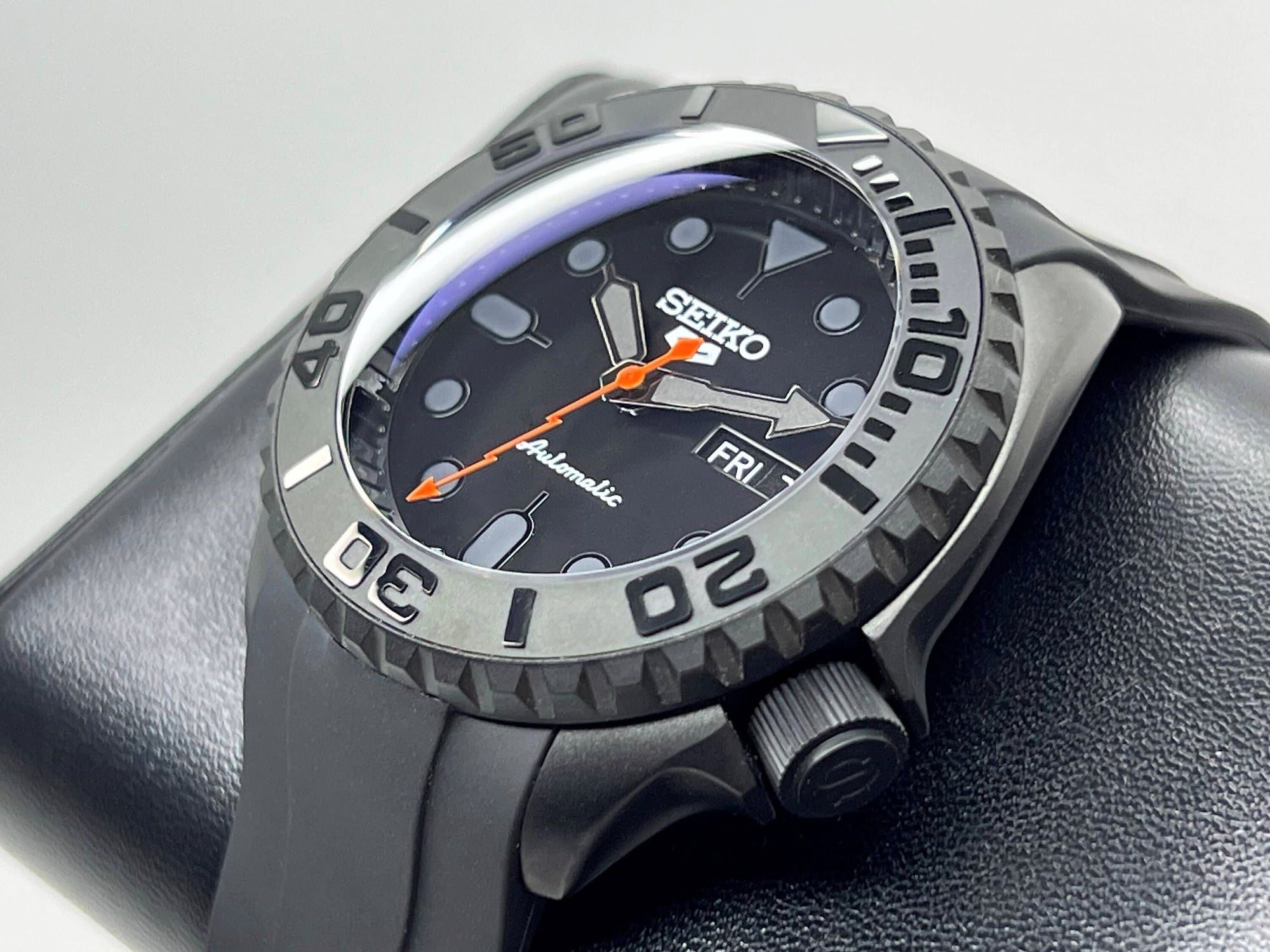 Custom Stealth Blackout Yachtmaster | SKX007 | Men's Watch | Dive Watch | Rubber Black | Seiko Mod | 100M | Custom Mod | Watch Mod | Diver