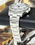 Custom Explorer II Watch | 4 Hand GMT | Polar White 40mm | Stainless Steel Sports Watch | White Dial | with Seiko NH34 Automatic Movement