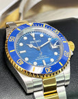 Seiko Submariner Date Two Tone Bluesy Ocean Pearl Dial - Sapphire Crystal - 40mm - Steelsport Ceramic Bezel -Watch Mod | Modded Watch