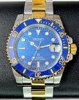 Seiko Submariner Date Two Tone Bluesy Ocean Pearl Dial - Sapphire Crystal - 40mm - Steelsport Ceramic Bezel -Watch Mod | Modded Watch