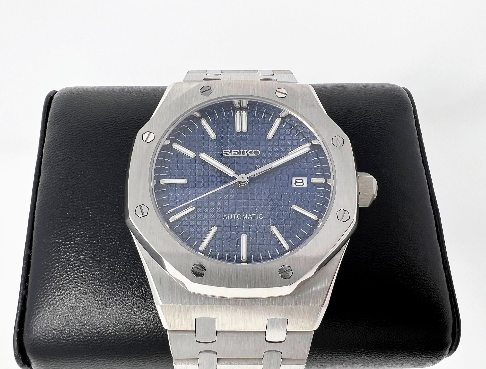 Seikoak 2023 - Modern Stainless Steel Sports Watch | Seiko Mod | Watch Mod | NH35 Automatic Movement | Luxury Dress Watch | Blue Dial