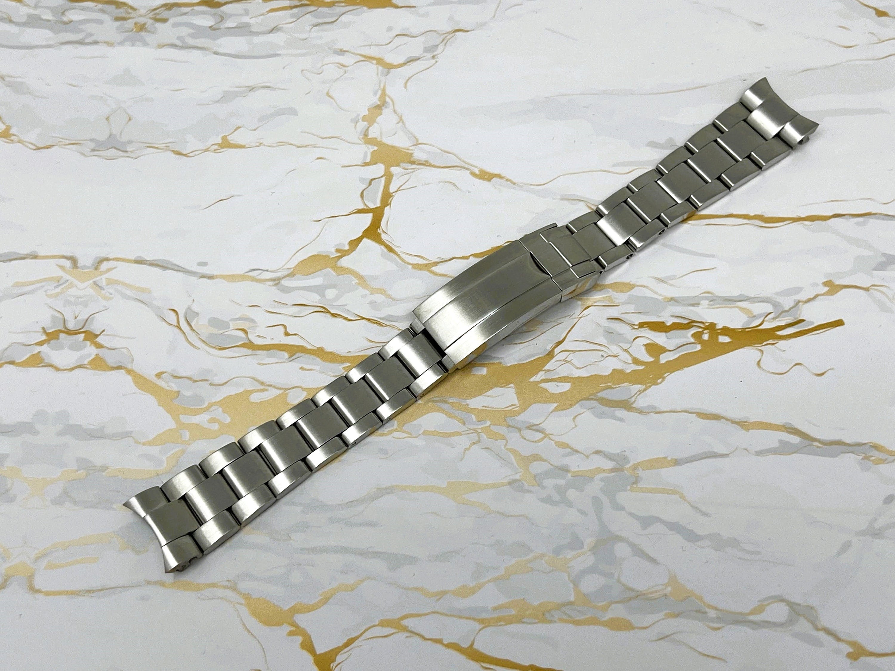 20mm Curved Stainless Steel Oyster Bracelet | Stainless Steel Watch Band  Strap - 19 - Aliexpress