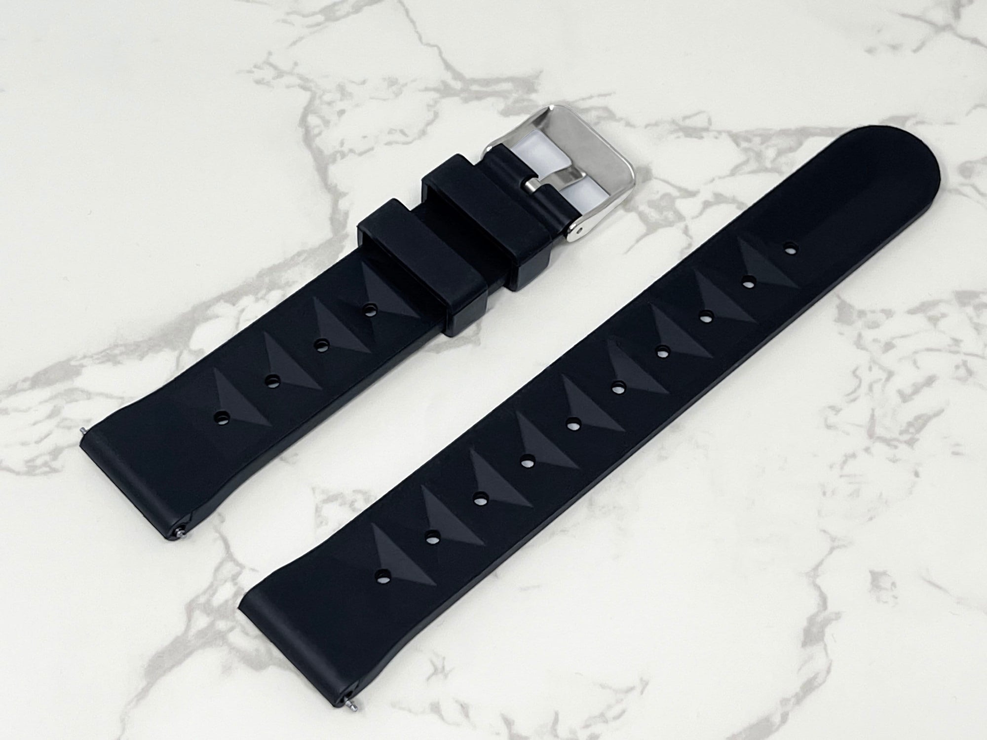 Luxury Waffle Dive Watch Strap | FKM Rubber | 20mm Lug, Dive Strap, Watch Band, Watch Strap, Tropical Rubber, Wristwatch, Mens Watch, Buckle